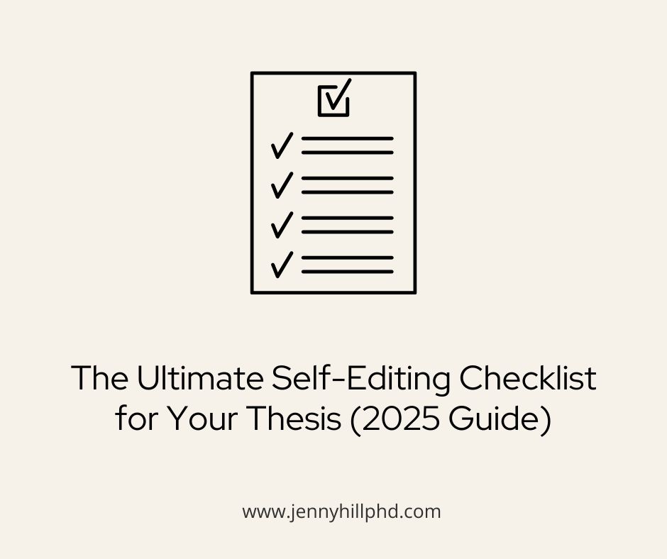 The Ultimate Self Editing Checklist for Your Thesis